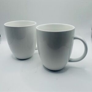 Threshold Porcelain Coupe Coffee Mug, Classic White, 16.57 oz., Set of 2, EUC